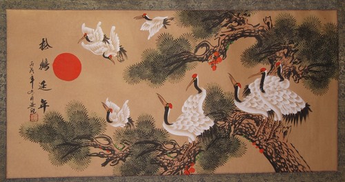 Chinesisches rollbild mit - chinesisches,
