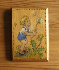 1945 Brandmalerei Holzbild 16