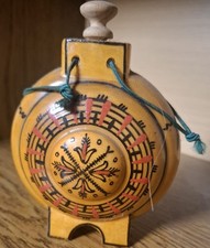 Antike Holz-Feldflasche Ploska