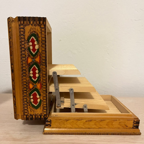 Vintage zigarettenbox holz - zigarettenbox,