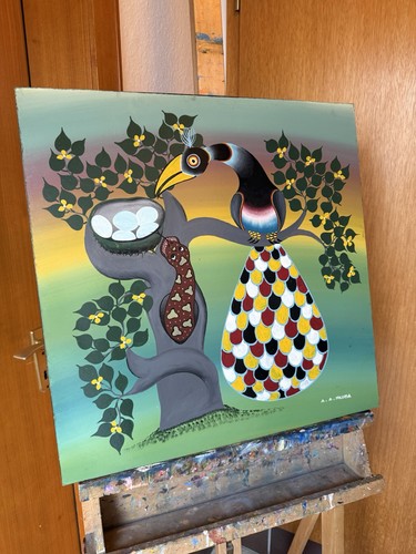 Vogel nest schlange a - schlange, /