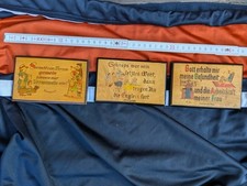 3er Set Vintage Holzbilder –
