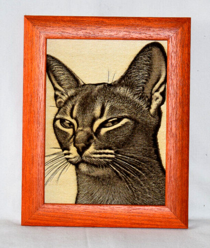 Brandmalerei katze wandbild - katze,