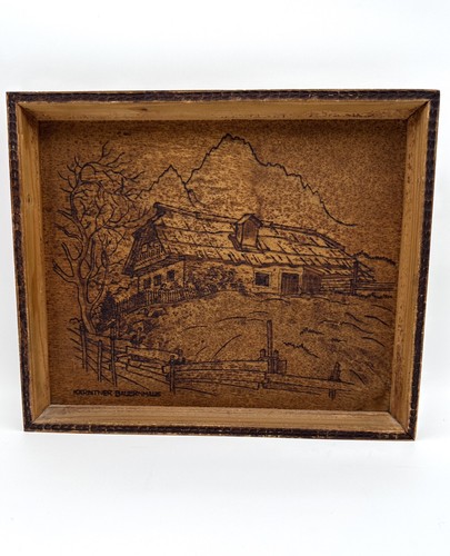 Holzbild alt brandmalerei - holzbild,